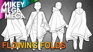 How To Draw Cloak Cape Hanging Flowing Folds - Youtube