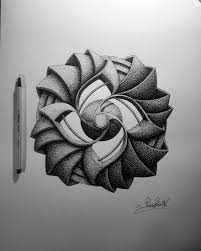 Use the pen to draw a shape in one stroke, but hold your stylus tip at the end of the stroke , and goodnotes will perfect the shape. Complex Geometric Shapes In Ink Stippling Drawings By In My Mind Art Geometric Shapes Drawing Geometric Artwork Dotted Drawings