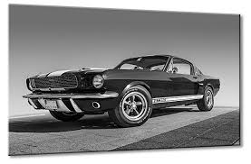 Bild Auf Leinwand Grosse 60cm X 90cm Ford Mustang Gt 350 Schwarzweiss Oldtimer Design Traumauto Kunst Aus Der Serie A Auto Bild Ford Mustang Ford Mustang Gt