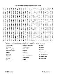 chemistry word search teaching resources teachers pay teachers