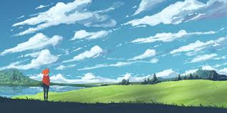 Plus size model in green dress, fat woman with long hair on gray background, body positive concept. Green Anime Scenery Wallpapers Top Free Green Anime Scenery Backgrounds Wallpaperaccess