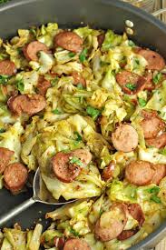 You could always add a little more spice to this dish by adding some hot sauce. Fried Cabbage With Kielbasa Low Carb Paleo Gluten Free Recipe Sausage Recipes For Dinner Kilbasa Sausage Recipes Cabbage Recipes Healthy