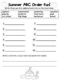 Put the words in each row in alphabetical order Free Summer Abc Order Fun Abc Order Abc Order Activities First Grade Phonics