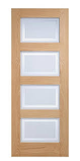 Sand brown white and black unite in the bathroom for the cozy vibes. White Primed Shaker 4l Frosted Glass Interior Doors