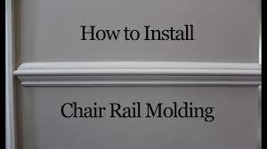 Above the floor but can be installed anywhere from 30 in. How To Install Chair Rail Molding Youtube