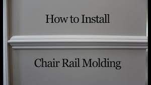 Chair rail molding will be measured, sized, and finished. How To Install Chair Rail Molding Youtube