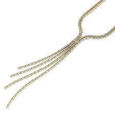 4 Rows Forked 4 Prong Tennis Necklace Swan Mounting Tennis Necklace Necklace Prong