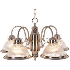 Monument Part 1090 Bn Monument 5 Light Brushed Nickel Chandelier With Clear Glass Chandeliers Home Depot Pro