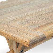 Unfortunately i did not have enough scrap wood to make a set of legs. Marcus Reclaimed Elm Wood Dining Table 2m Natural Interior Secrets