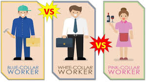 Blue Collar Worker VS White Collar Worker VS Pink Collar worker