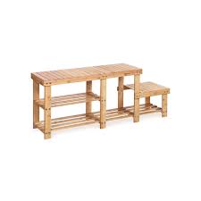 Bamboo Shoe Storage Bench Shoe Bench Songmics