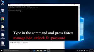 How to unlock bitlocker drive from command prompt without recovery key? Unlock Bitlocker Drive With Password From Command Prompt Youtube