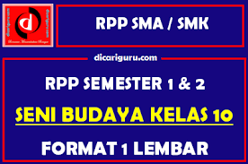 Buku siswa seni budaya kelas x ( sepuluh sma kurikulum 2013 revisi 2017 ( unduh disini ). Rpp 1 Lembar Seni Budaya Kelas 10 Lengkap Semester 1 Dan Semester 2 Dicariguru Com