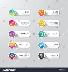 modern banner button with social icon design options vector illustration can be used for infographic work website icons design icon design infographic design