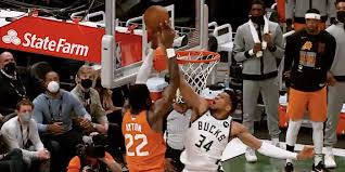 • giannis antetokounmpo gets it done on both ends of the court with a block and dunk against the bulls. Zpamubywtf9aqm