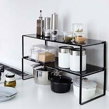 tower タワー 伸縮収納棚 ブラック ホワイト 伸縮棚 整理整頓 おしゃれ 日用雑貨 横幅調整 キッチン小物 隙間収納 調理器具 収納 キッチン 整理 小さなキッチンの整理