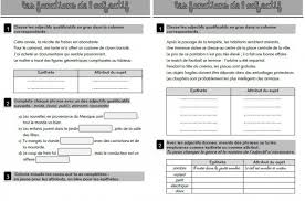 Exercice adjectif qualificatif ce2 à imprimer. Les Fonctions De L Adjectif Qualificatif Epithete Ou Attribut Du Sujet Affiches Et Exercices D Entraineme Attribut Du Sujet Adjectif Qualificatif Adjectifs