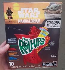 I remember the tattoo fruit roll ups, those were amazing. Candy Hunting On Twitter New Star Wars The Mandalorian Fruit Roll Ups Are Out Now There Are Three Flavors Per Box Strawberry Battle Burst Cherry Orange Forge Fire And Tropical Tracker Blast Each