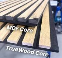 Dark Smoke Oak TrueWood 3-Sided Veneer Acoustic Slat Panel (4 Panels)