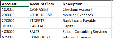 Acumatica Erp Preparing And Uploading The Chart Of