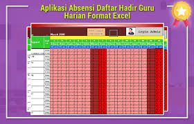Contoh form absensi karyawan excel. Aplikasi Absensi Daftar Hadir Guru Harian Format Excel Operator Sekolah