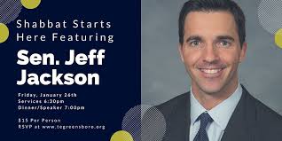 Shabbat Starts Here Featuring State Senator Jeff Jackson
