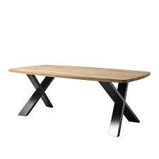 Découvrez nos tables en bois massif et acier qui donnera une touche industrielle à votre salle à nos tables industrielles sont conçues et fabriquées avec le plus grand soin dans notre atelier en. Table Industrielle Forme Tonneau En Bois Massif Pieds Croises Carte 4 Pieds Com