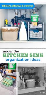 under sink organization in the kitchen