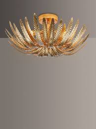 Make a standout feature of your lighting with these statement ceiling and pendant lights. John Lewis Partners Montserrat Leaf Semi Flush Ceiling Light At John Lewis Partners