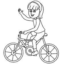 Leuk Voor Kids Zwaaiend Meisje Op De Fiets