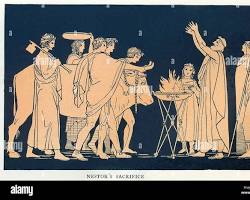 Image of Odyssey Book 3 classical art Telemachus and Nestor at Pylos