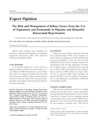 Pdf Topiramate And Nephrolithiasis A Response