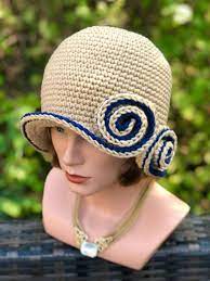 Crochet Cloche Hat Pattern Sorokina 1920s 1930s 1940s Vintage Hat Bowler Hat Childrens Hat Classy Hat Cloche Hat Pattern Crochet Hats Free Pattern Ladies Crochet Summer Hats