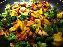 Chicken Broccoli Zucchini Mushroom Red Pepper Stir Fry Cena Vegetales Vida Sana