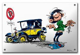 Héros indolent, paresseux et gaffeur, gaston a vite trouvé à occuper ses journées à la rédaction du journal de spirou en devenant un peu le garçon à. Gaston Plaque Emaillee Bombee 20 X 30 Cm Coustoon Coust05