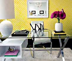 Jeff Lewis Office Design Light The Pop Of Color With Black And White Interior Office Wall Design Home Office Design