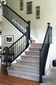 Antique Walnut Gel Stained Stairs Stair Railing Makeover Stairs Design Staircase Remodel