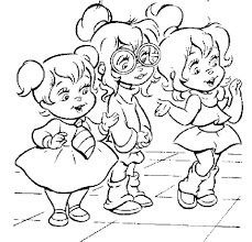 The three brothers alvin, simon, and theodore, are three squirrels living in the trunk of a tree. Happy Chipettes Coloring Page Free Printable Coloring Pages For Kids