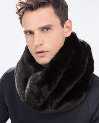 Fur And Knit Snood Scarves And Foulards Accessories Man Zara United States Mens Fur Coat Knitted Snood Mens Fur