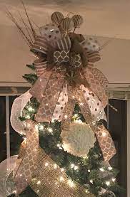 Rustic Burlap Bows For Wreaths Trees And Decor Custom Etsy Christmas Tree Topper Bow Gold Christmas Decorations Christmas Wreaths Diy