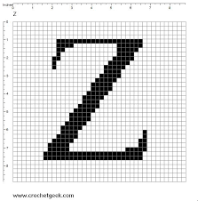 Free Filet Crochet Charts And Patterns Letter Z Filet