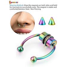 Gold Faux Nose Ring No Piercing Needed, 10 To 6Mm Fake Nose Ring, Cuff Nose  Ring - Etsy