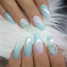 Femibeauties inspired by @krocaine pbr9c17jh_vm/ products list below!! Ombre Acrylic Nails Pink And Blue Nail And Manicure Trends