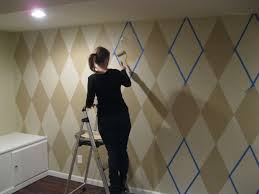 How To Paint A Diamond Pattern On Your Wall Maison D Or Wall Stencils Diy Small Bedroom Remodel Stencils Wall