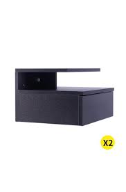 Maybe you would like to learn more about one of these? Levede Bedside Table Led Drawer Floating Nightstand Black X2 Levede Online Themarket New Zealand