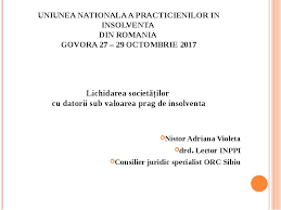 Votati articolul dizolvare si lichidare societate. Lichidarea SocietÄƒÈ›ilor Cu Datorii Sub Valoarea Prag De Insolventa