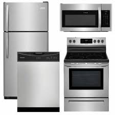 Package 15 Frigidaire Appliance Package 4 Piece Appliance Package With Top Mount Refrigerator And Electric Range Stainless Steel Sims 4 Kitchen Appliance Packages Sims 4