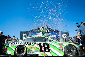 At fontana, none of the 12 cars in the final session crossed the line in time so the grid had to be set on round two results and handed austin dillon pole. Auto Club Speedway Fontana California 2019 Kyle Busch In Victory Lane For His 200th Nascar Win Kyle Busch Fontana California Monster Energy Nascar