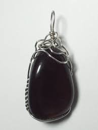 Apache Tear Pendant Wire Wrapped 925 Sterling Silver Pendant 925 Sterling Silver Translucent Stone