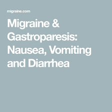 Migraine Gastroparesis Nausea Vomiting And Diarrhea Gastroparesis Diarrhea Nausea